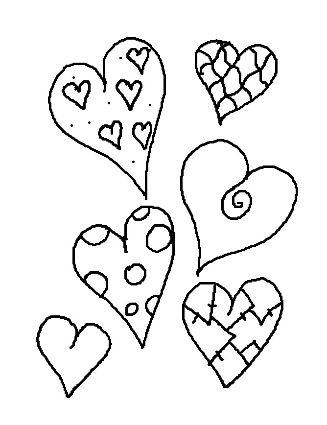 Coloring Small Printable Valentine Cards