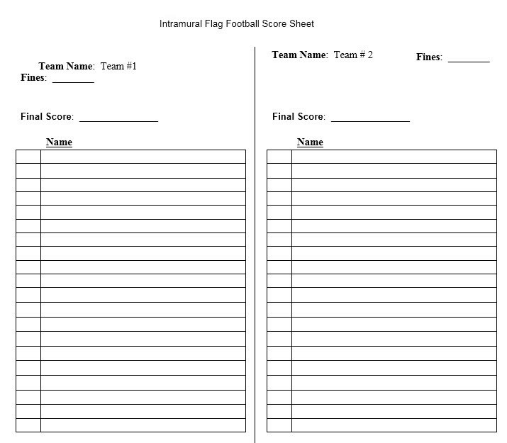 Team Roster Template