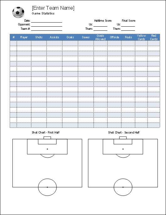 Printable Football Stat Sheet Printable Word Searches